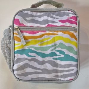 POTTERY BARN KIDS MACKENZIE CLASSIC LUNCH BAG ZEBRA Multi Colored Insulated